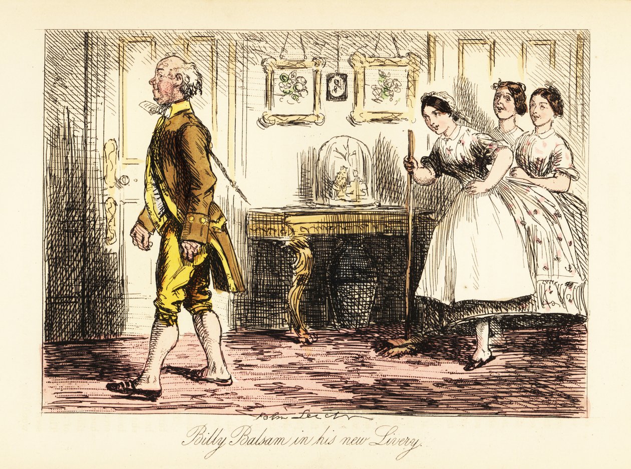 The maids laughing at a gardener dressed up in new footman’s livery 作者 约翰（后）里奇