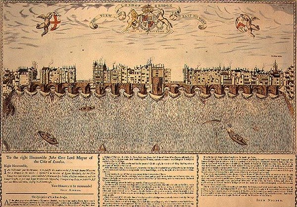 从东到西看伦敦桥》，1624年版画的再版 作者 约翰（后）北