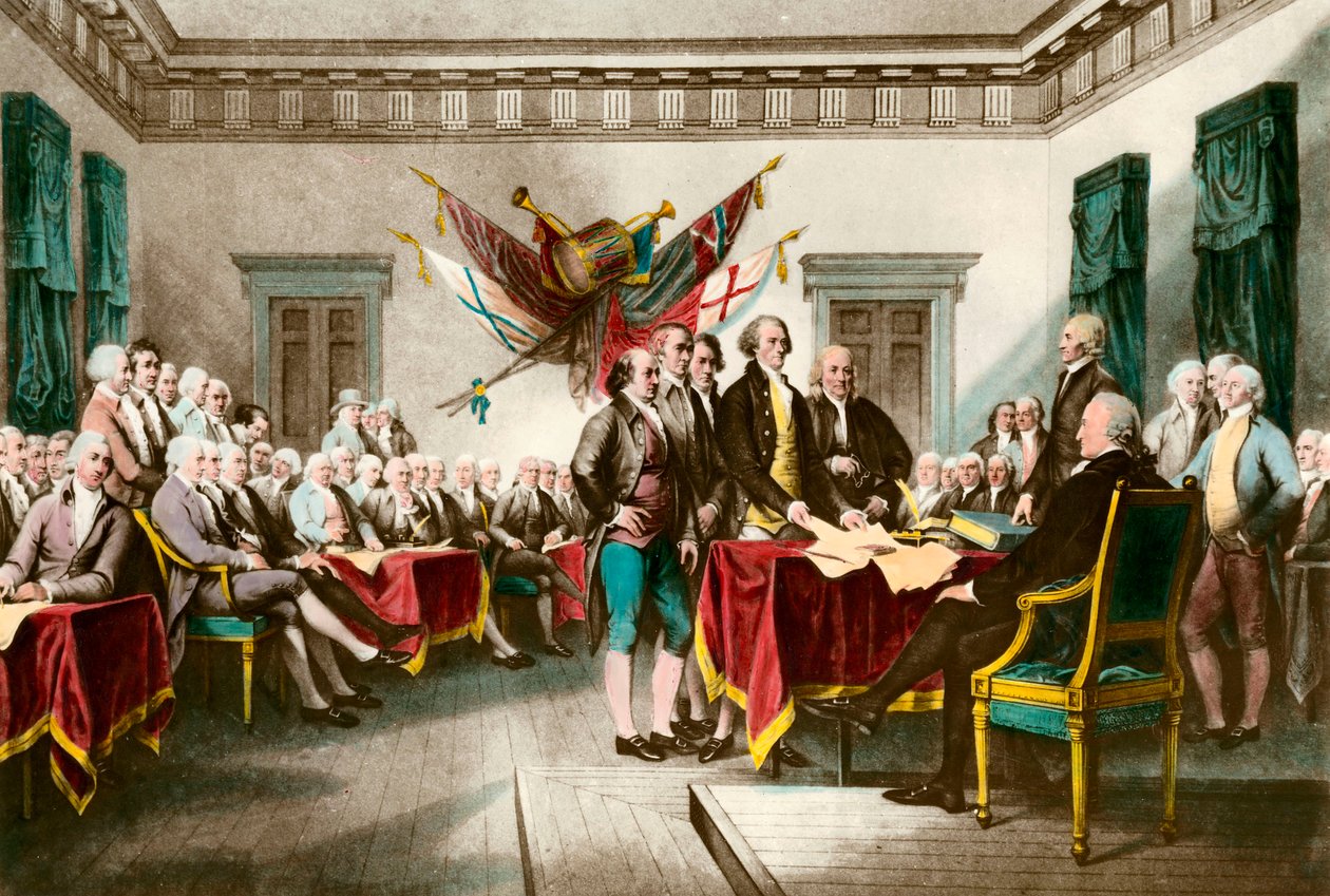 1776 年美国独立宣言的签名约翰·特朗布尔 (1756-1843) 1783 年私人收藏 作者 约翰（后）特朗布尔