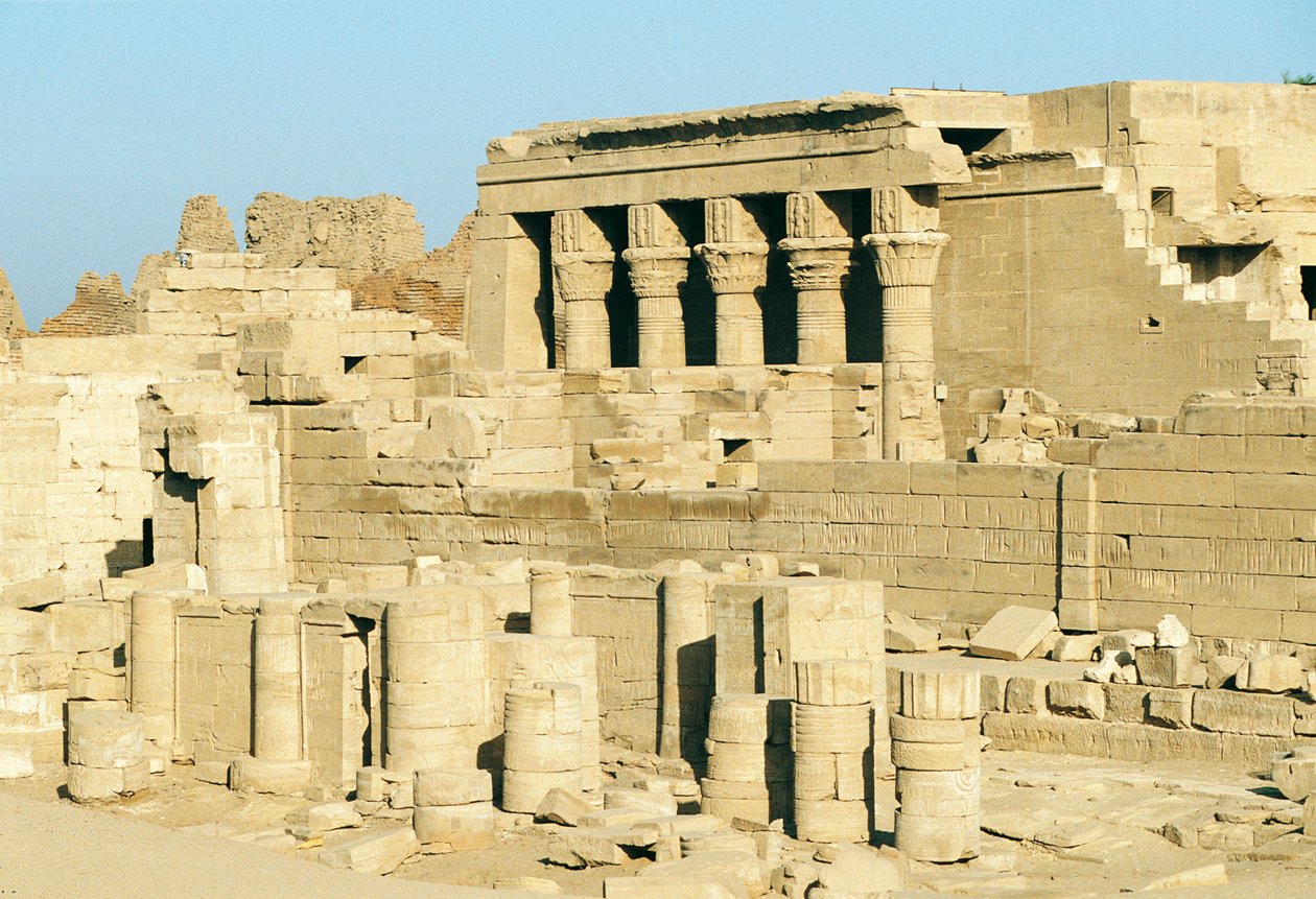 埃及，丹德拉（Dendera），哈托尔神庙 作者 沃尔特·查尔斯·米尔斯