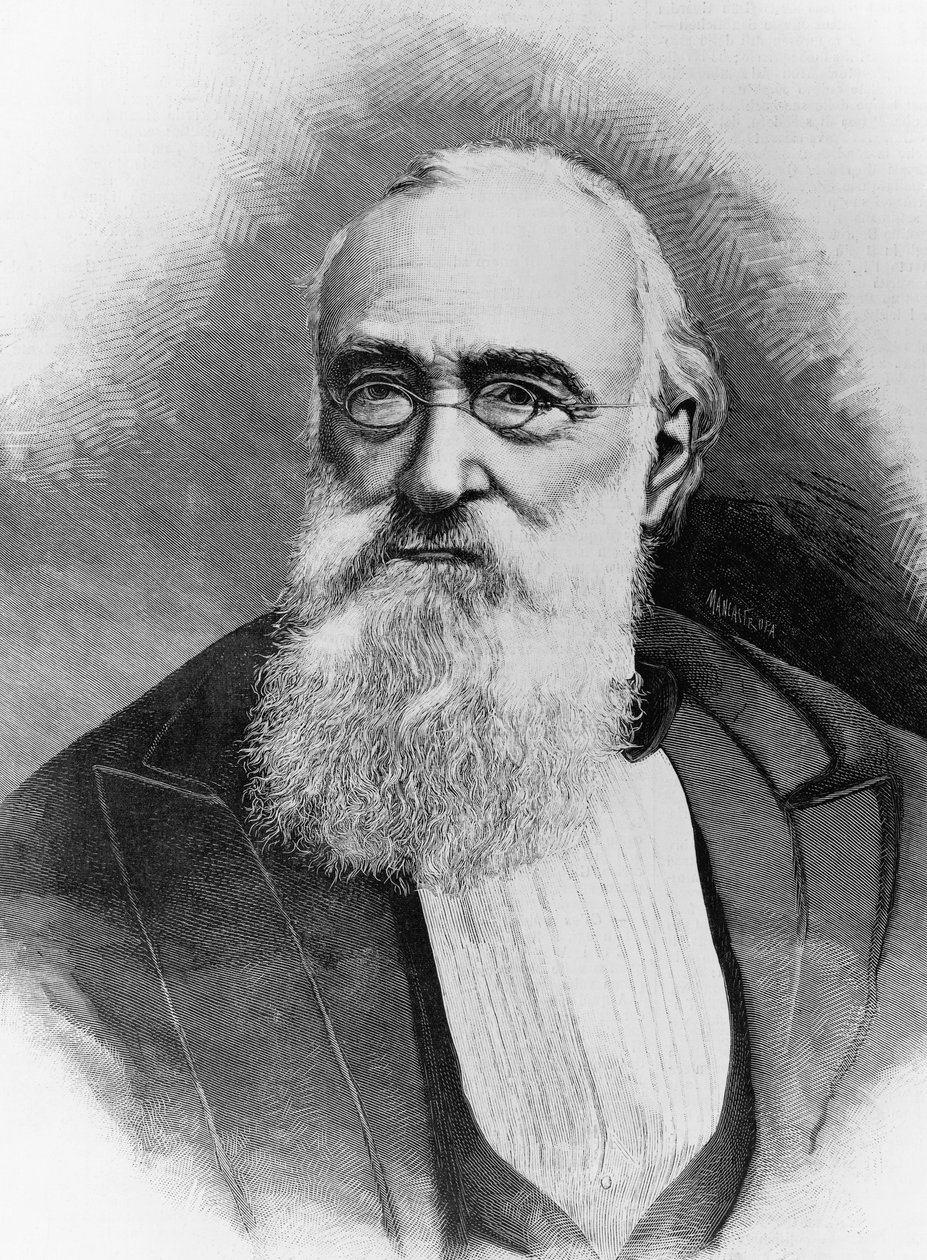 阿戈斯蒂诺-德普雷蒂斯（1813-1887）的肖像，意大利政治家和意大利王国总理，根据米歇尔-申博奇（活跃于1856年-约1906年）的照片雕刻而成。 作者 沃尔特·查尔斯·米尔斯