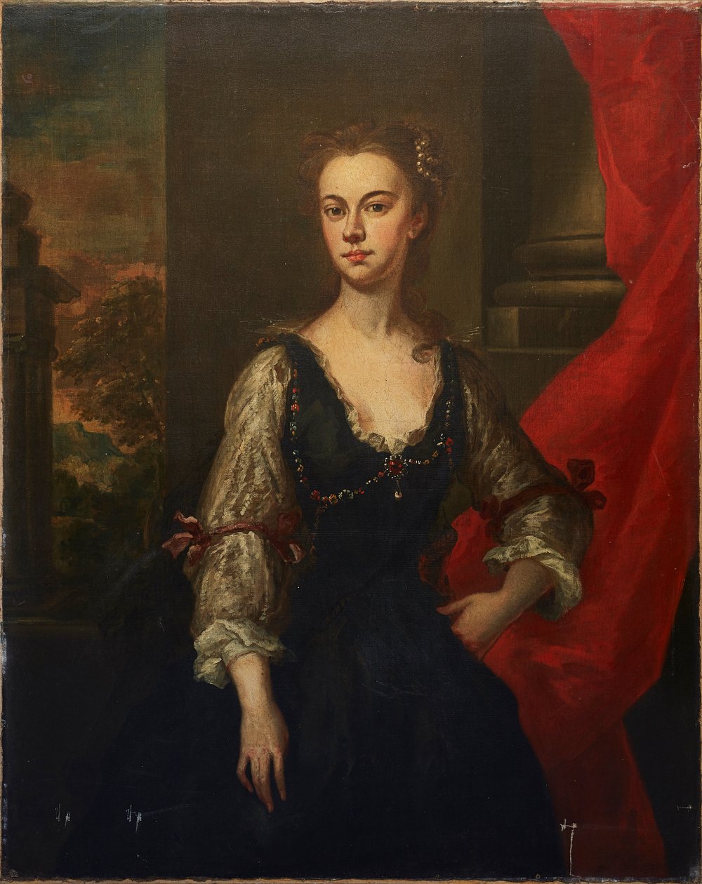 据说是彭布罗克伯爵夫人伊丽莎白（1674-1739 年）的肖像（布面油画） 作者 约翰（工作室）范德班克