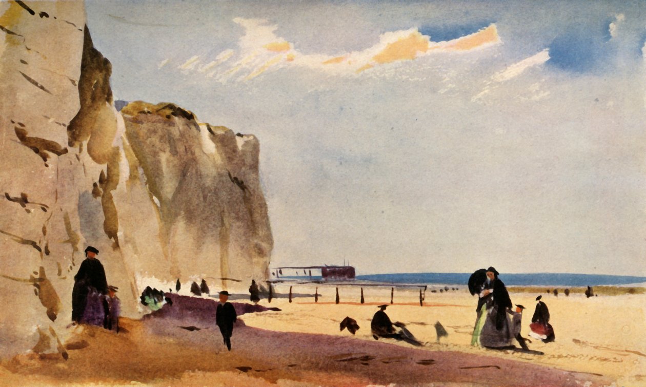 海岸场景，诺曼底，约1860年，1934年。 作者 约翰·阿布索隆