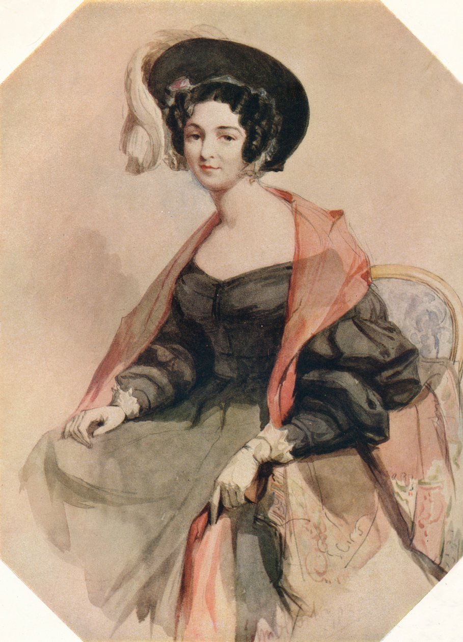一位女士的画像，c1855 作者 约翰·阿布索隆