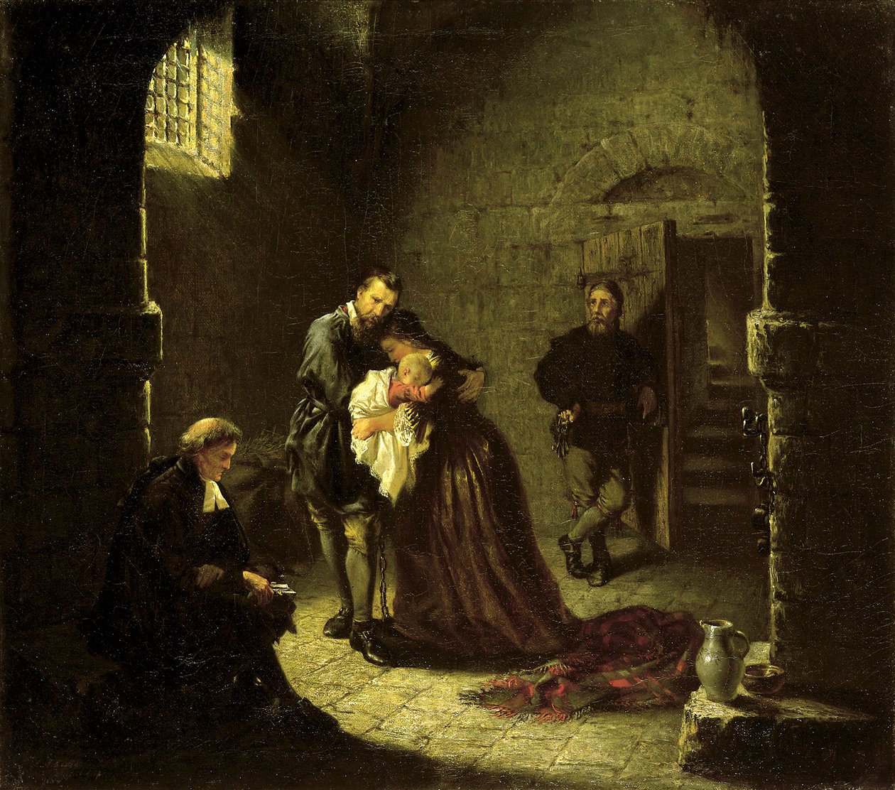监狱场景，1854年。 作者 约翰·亚当斯·艾尔德（John Adams Elder）