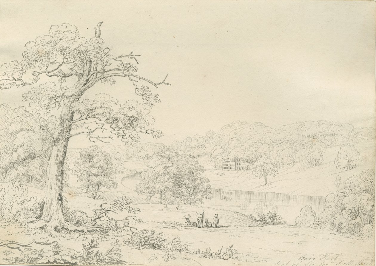 [Great] Barr Hall：钢笔画，nd [1799-1854] 作者 约翰·奥尔波特