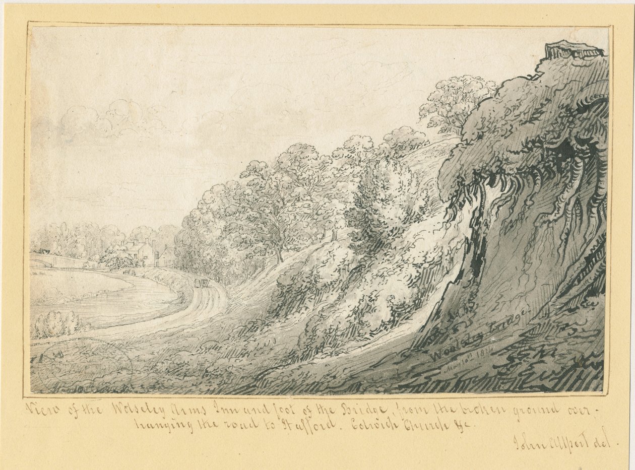 沃尔斯利-沃尔斯利纹章客栈照片：钢笔画，1814年5月10日 作者 约翰·奥尔波特