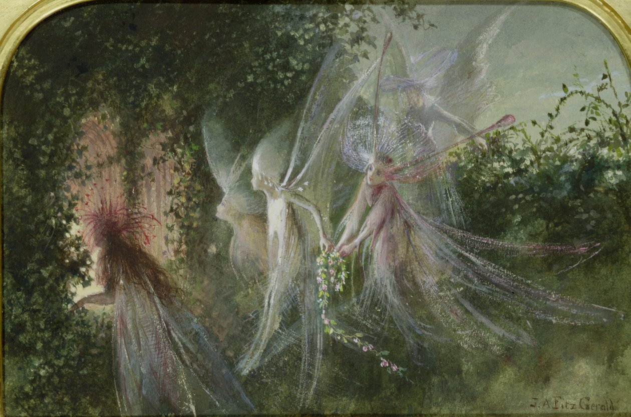 一个窗口的仙女，1864（wc＆gouache） 作者 约翰·安斯特·菲茨杰拉德