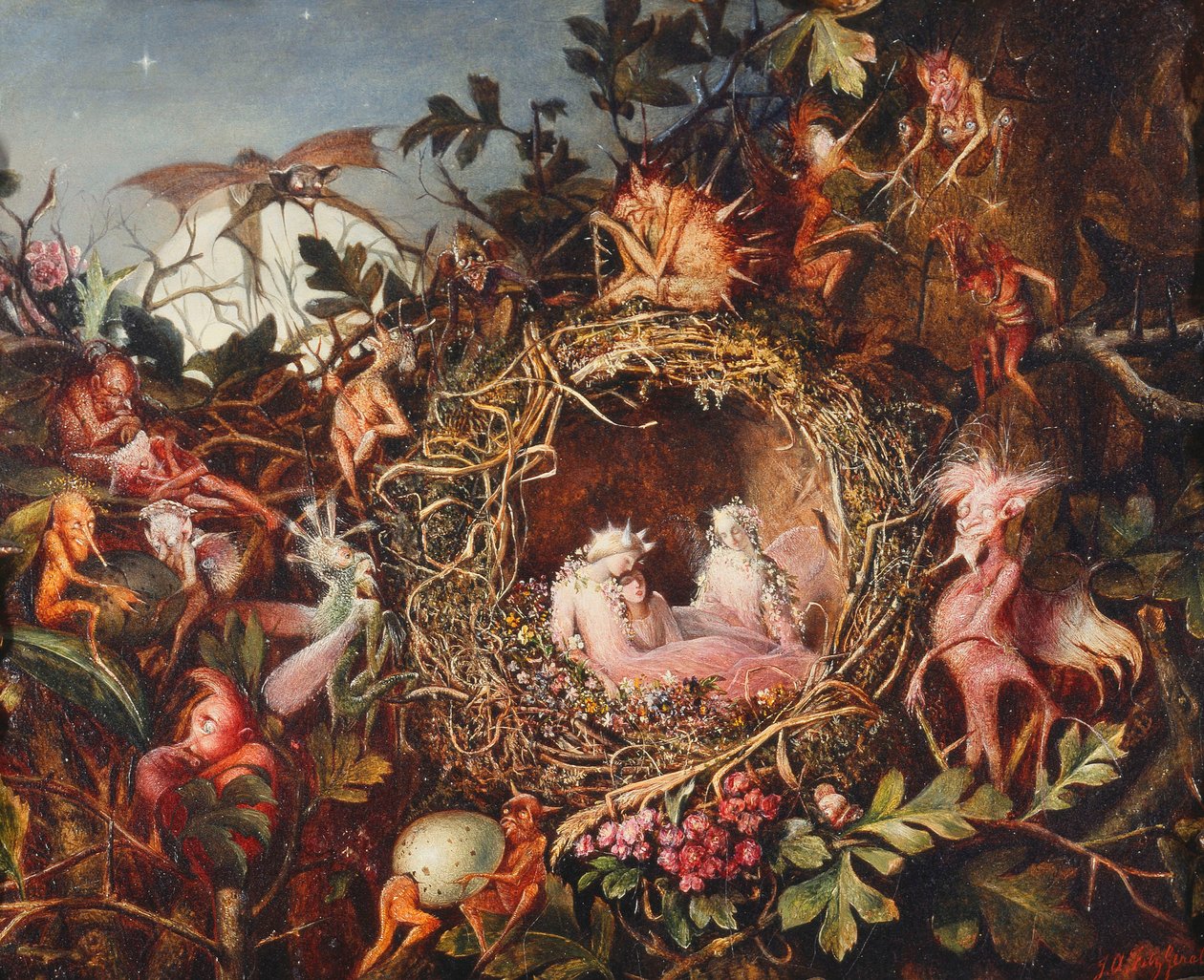 燕窝仙子，约1860年 作者 约翰·安斯特·菲茨杰拉德