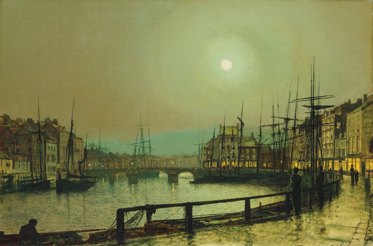 月光港，1883年 作者 约翰·阿特金森·格里姆肖