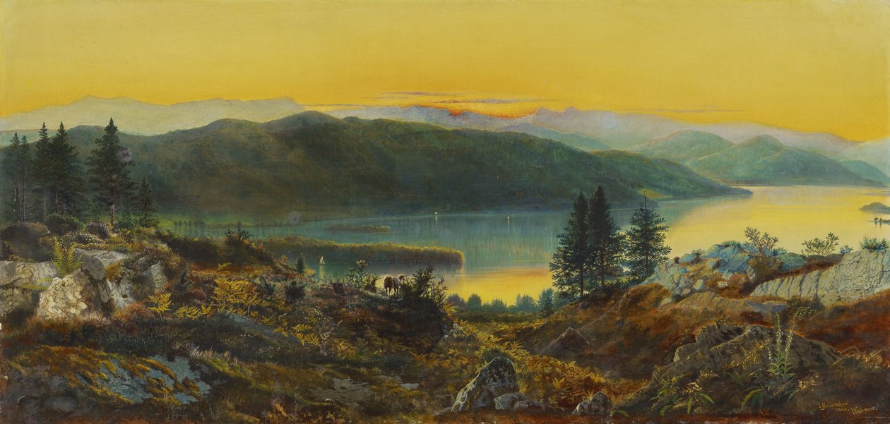 温德米尔，1863年 作者 约翰·阿特金森·格里姆肖