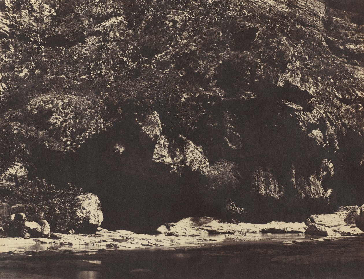 阿尔及利亚康斯坦丁附近的鲁梅尔河岸，约1855-56年。 作者 约翰·比斯利·格林