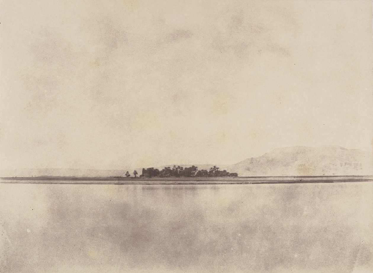 尼罗河在忒拜山前，1853-54年。 作者 约翰·比斯利·格林