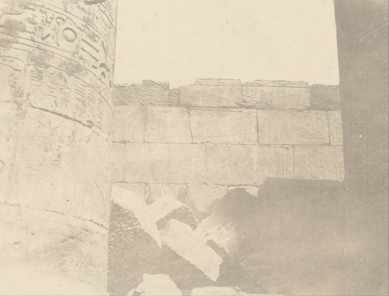 卡纳克（Karnac），Hypostyle Hall，北墙（内侧） 作者 约翰·比斯利·格林