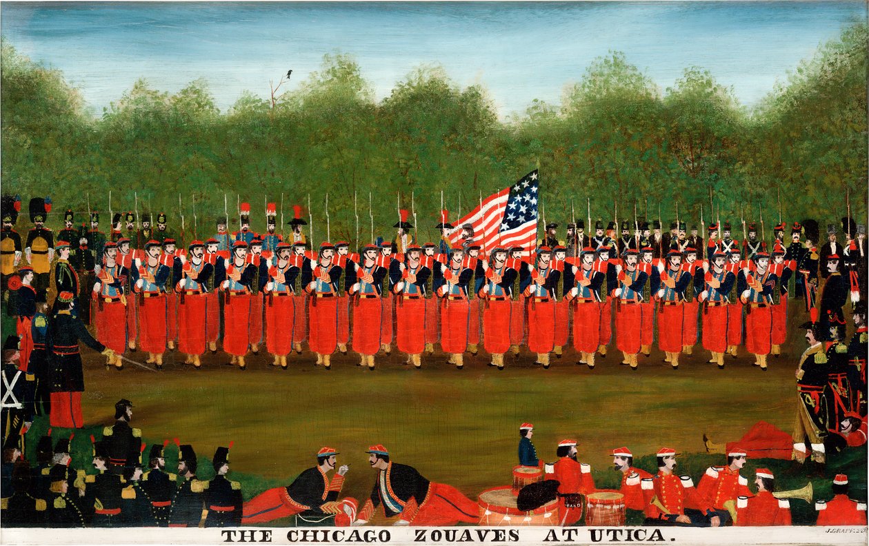 1880年，Utica的芝加哥Zouaves 作者 约翰·伯特·格拉夫