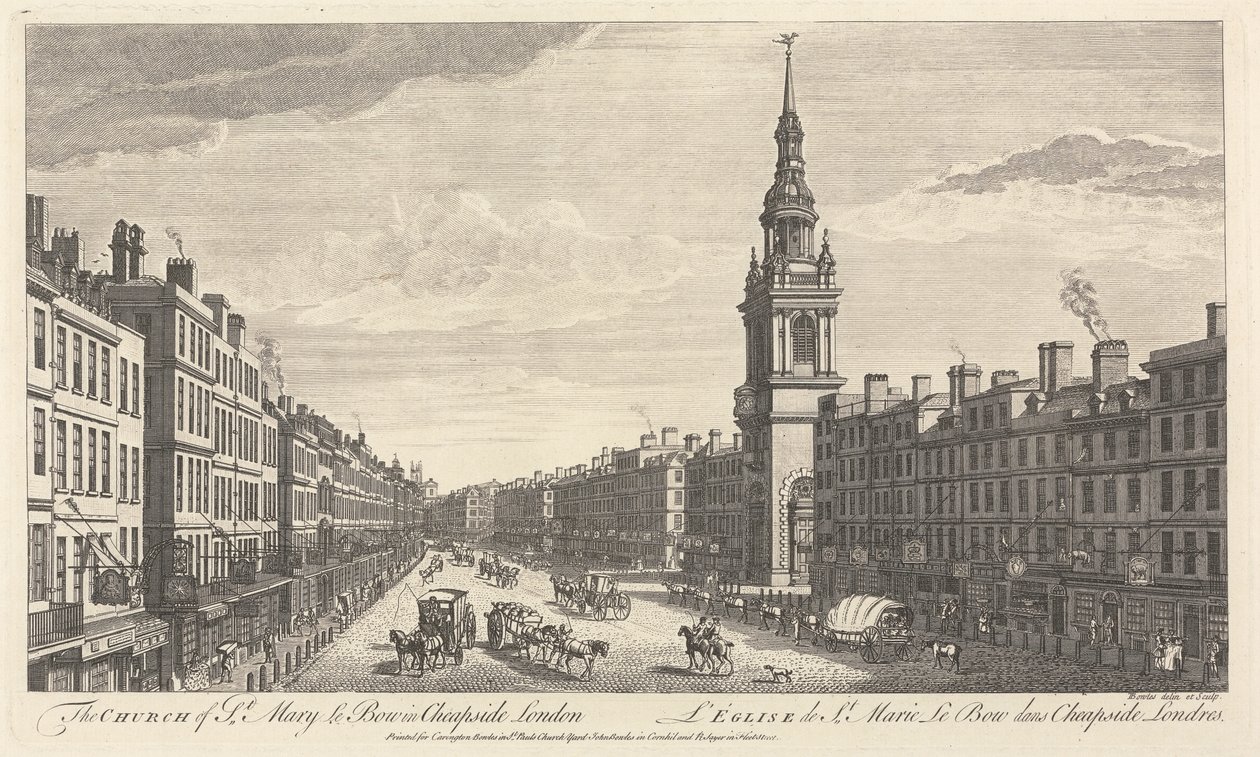 The Church of St. Mary le Bow in Cheapside London   1448068   zh       chinese Successfully Translated  Original: Paysage italien (Italian Landscape). Un berger mene ses betes boire a la riviere, ils sont entoures de ruines. A larriere plan, une barque tra 作者 约翰·鲍尔斯