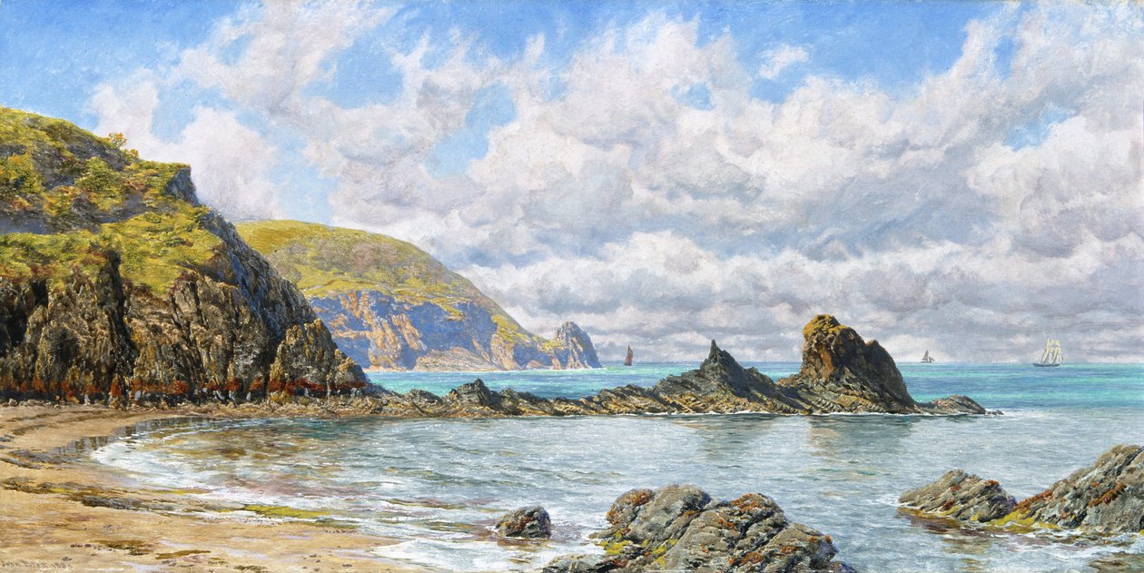 森林湾，卡迪根湾》，1883年 作者 约翰·布雷特
