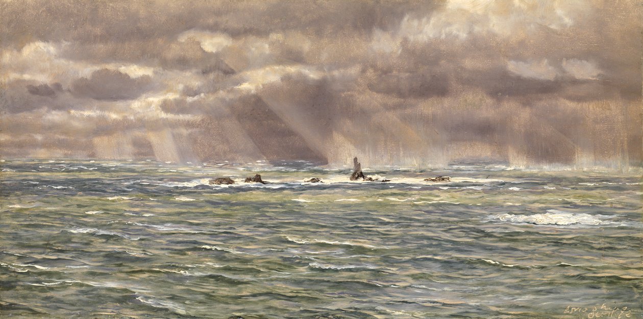 Longships，1872年 作者 约翰·布雷特