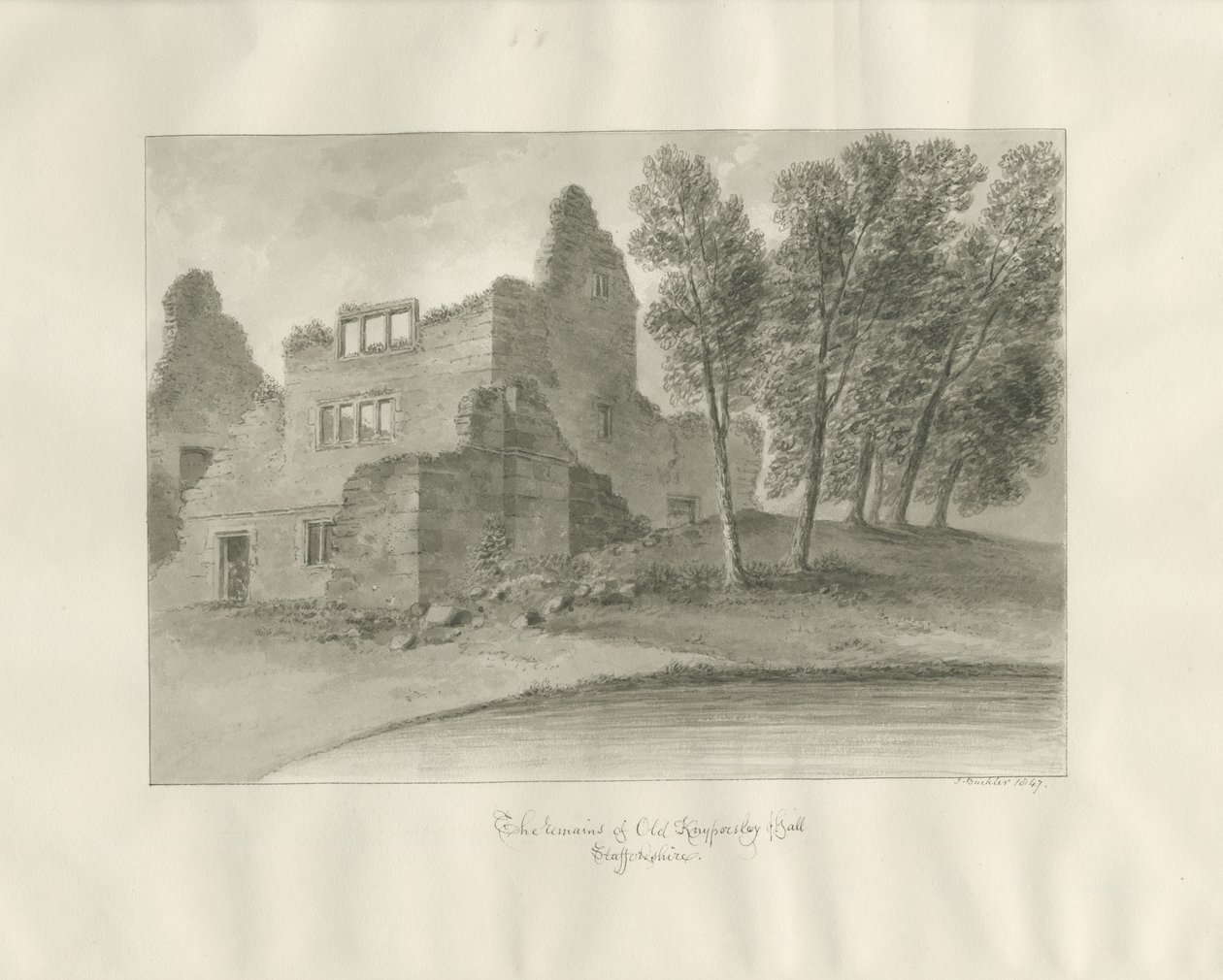 Biddulph - Knypersley Hall [旧]：棕褐色图画 作者 约翰·巴克勒