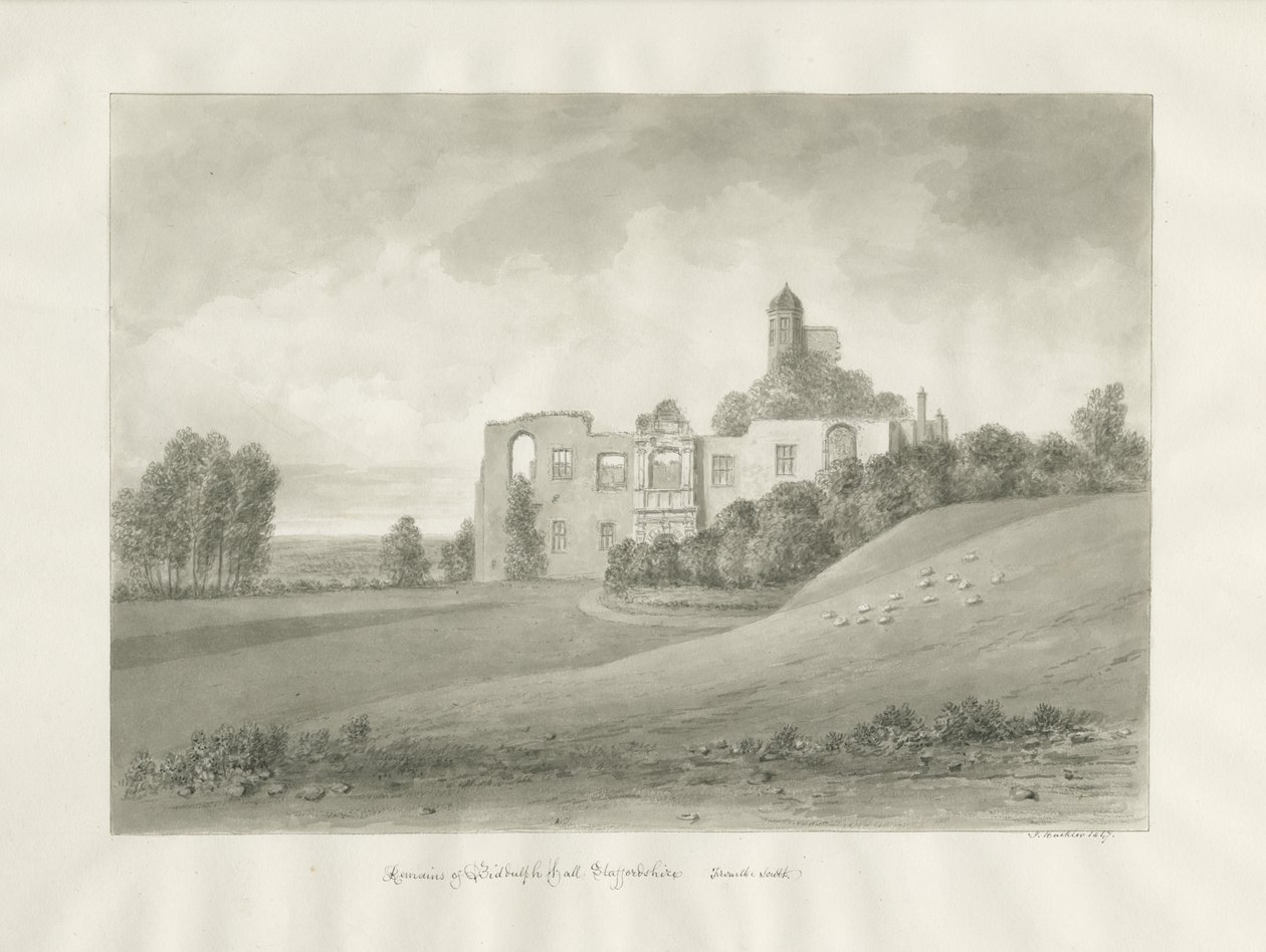 Biddulph Hall（旧）：棕褐色图纸 作者 约翰·巴克勒