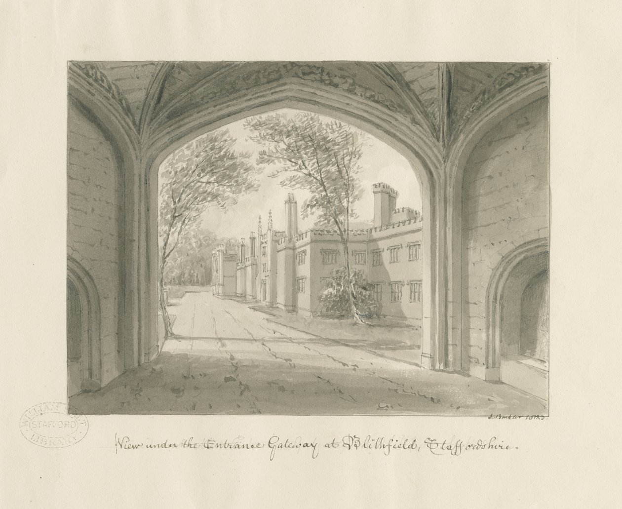 Blithfield Hall：棕褐色图纸 作者 约翰·巴克勒