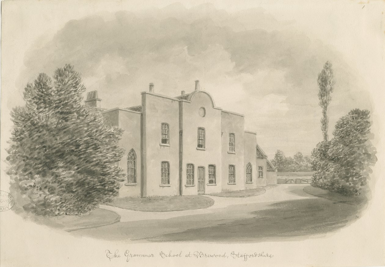 布雷伍德文法学校：棕褐色绘画，nd [c 1842]（绘画） 作者 约翰·巴克勒
