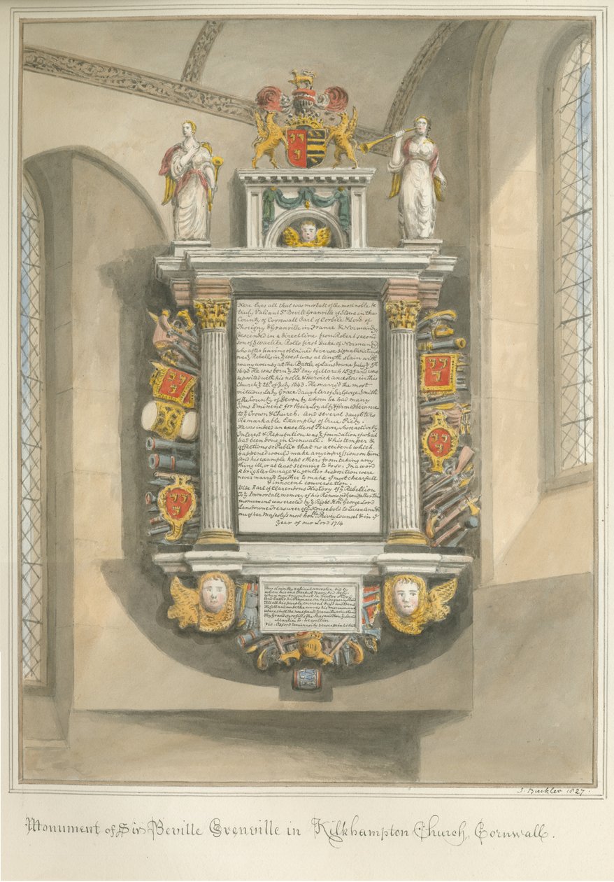 Cornwall - Kilkhampton Church - Monument of Sir Bevil Grenville 作者 约翰·巴克勒