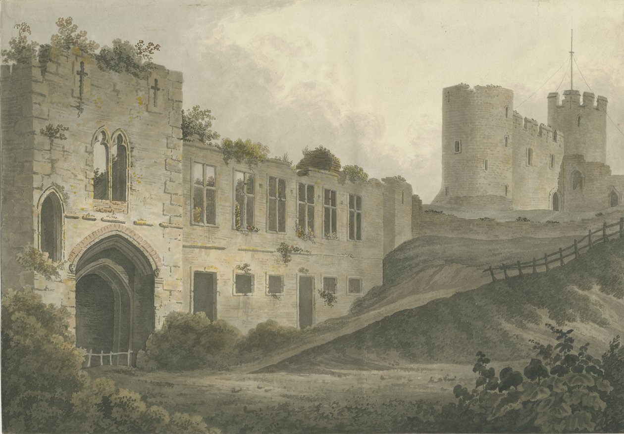 达德利城堡-城堡：水彩画，nd [c 1820] 作者 约翰·巴克勒