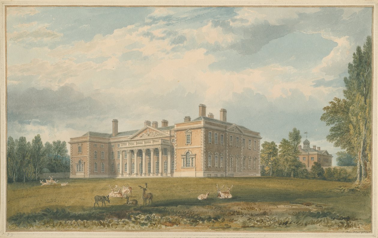 莱斯特郡-Gopsall House，1820年 作者 约翰·巴克勒