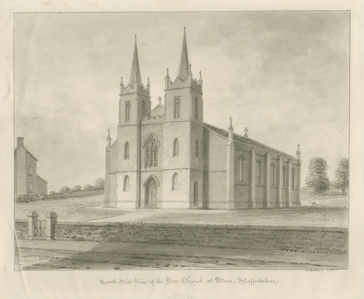 Stone Church [New]: sepia drawing 作者 约翰·巴克勒