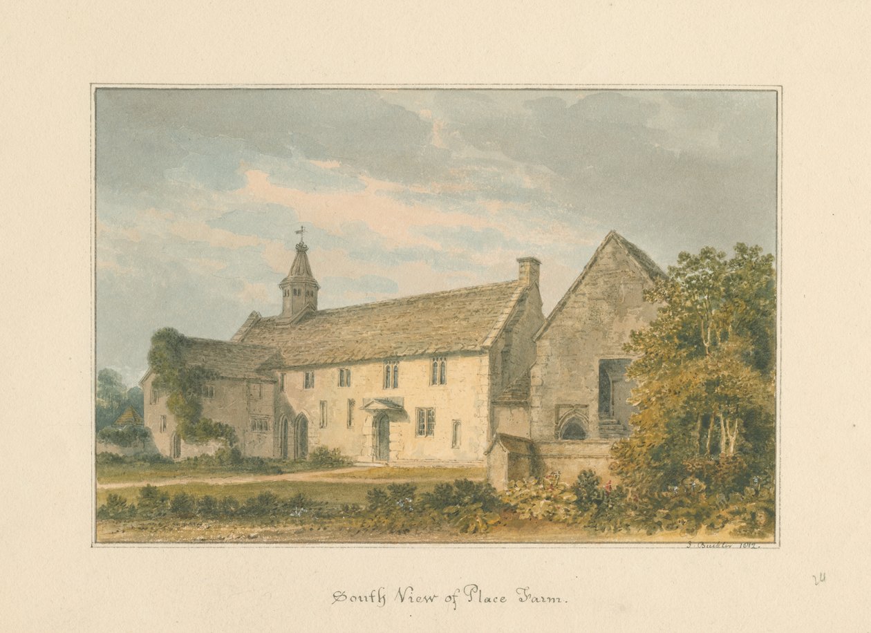 威尔特郡-Place Farm，1812年 作者 约翰·巴克勒
