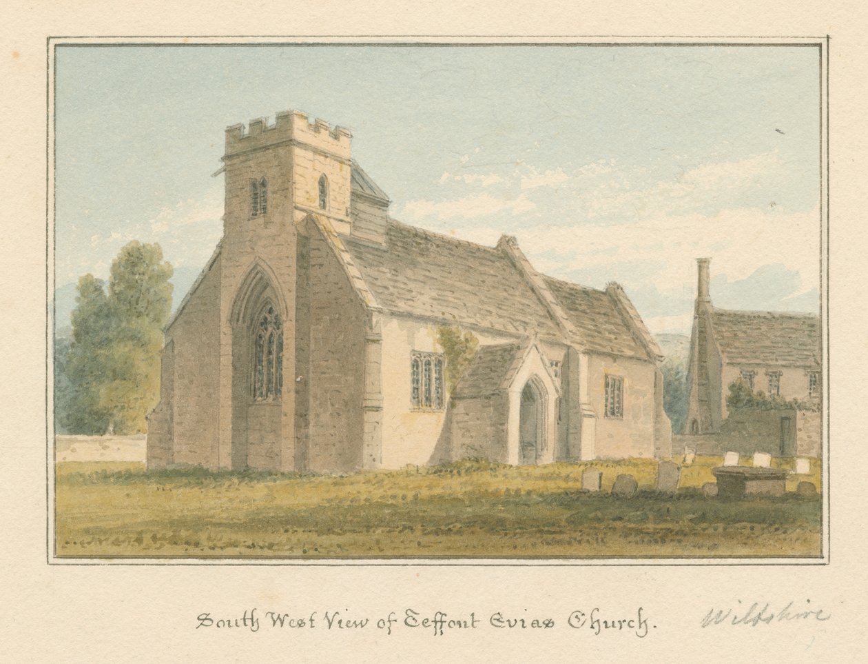 Wiltshire - Teffont Evias Church 作者 约翰·巴克勒