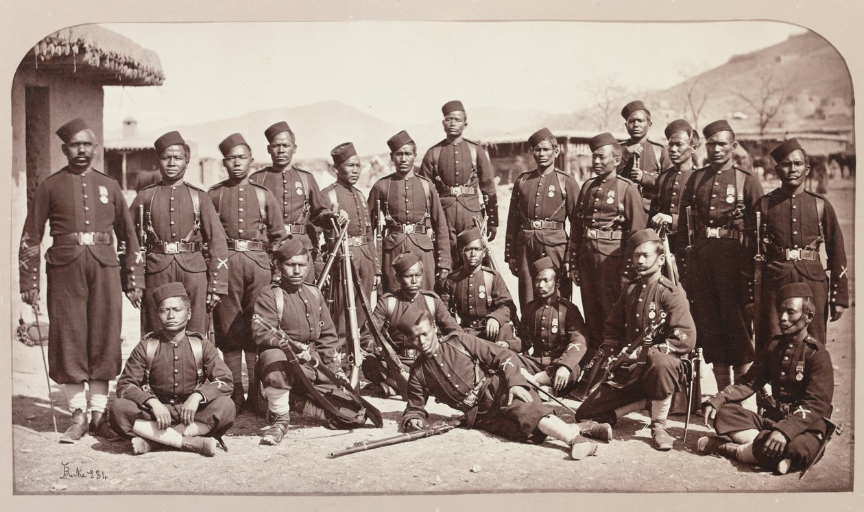 第4 Goorkha团刺刀队，1878年 作者 约翰·伯克