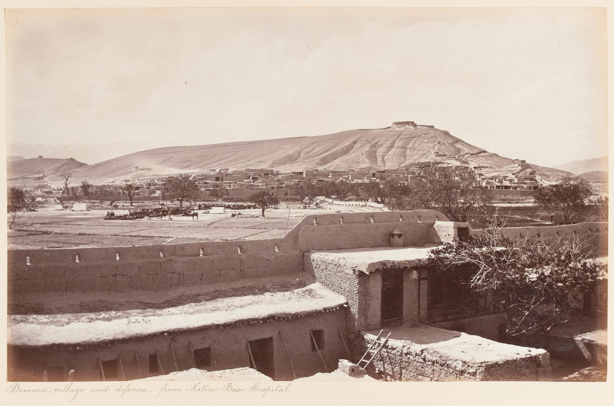 贝马鲁（Bemaru）村庄和当地基础医院的防御工事，1879年 作者 约翰·伯克