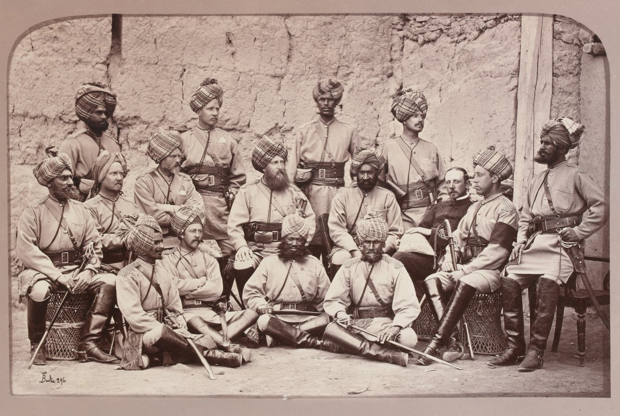 British and Native officers, 3rd Regiment of Bengal Cavalry 作者 约翰·伯克