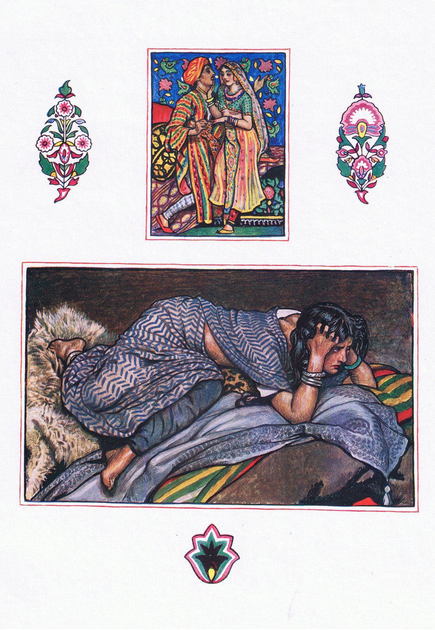 荒芜的gipsys歌曲：Hillside Camp，插图来自Kama花园（和其他来自印度的歌词），1920年 作者 约翰·拜姆·李斯顿·肖