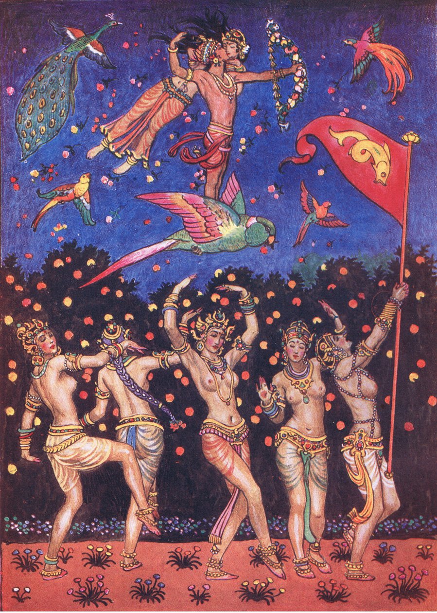 卡玛花园，插图来自卡马花园（以及印度的其他歌词），1920年 作者 约翰·拜姆·李斯顿·肖