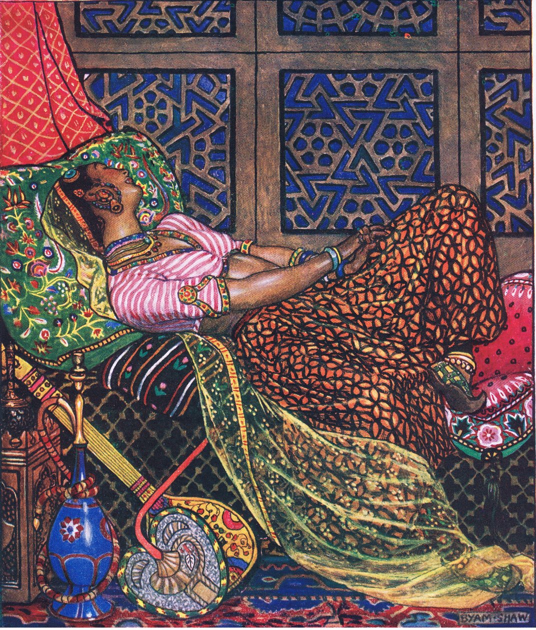 Zira在人工饲养，插图来自Kama花园（和其他来自印度的歌词），1920年 作者 约翰·拜姆·李斯顿·肖