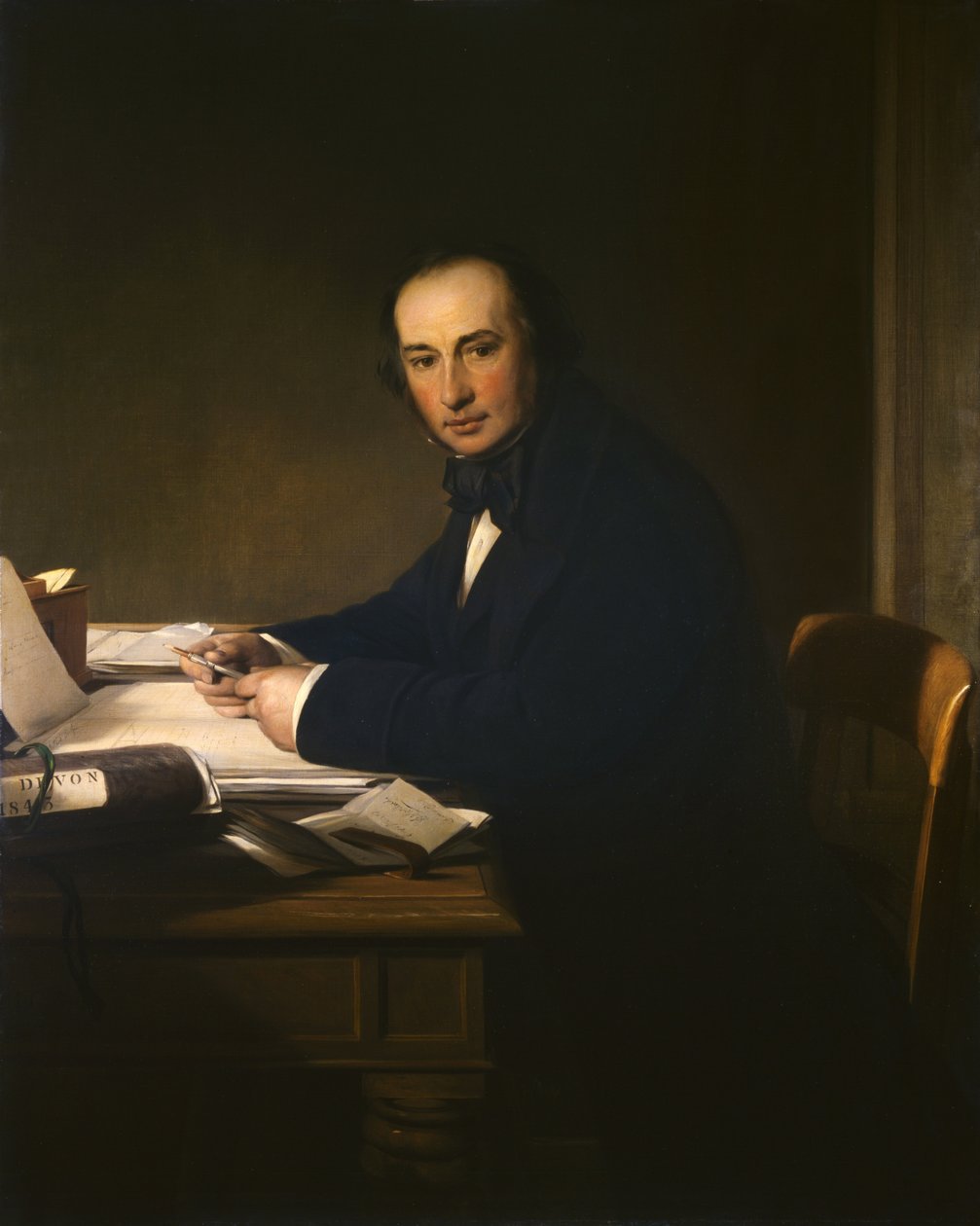 Isambard Kingdom Brunel（1806-59）（布面油画） 作者 约翰·卡科特·霍斯利