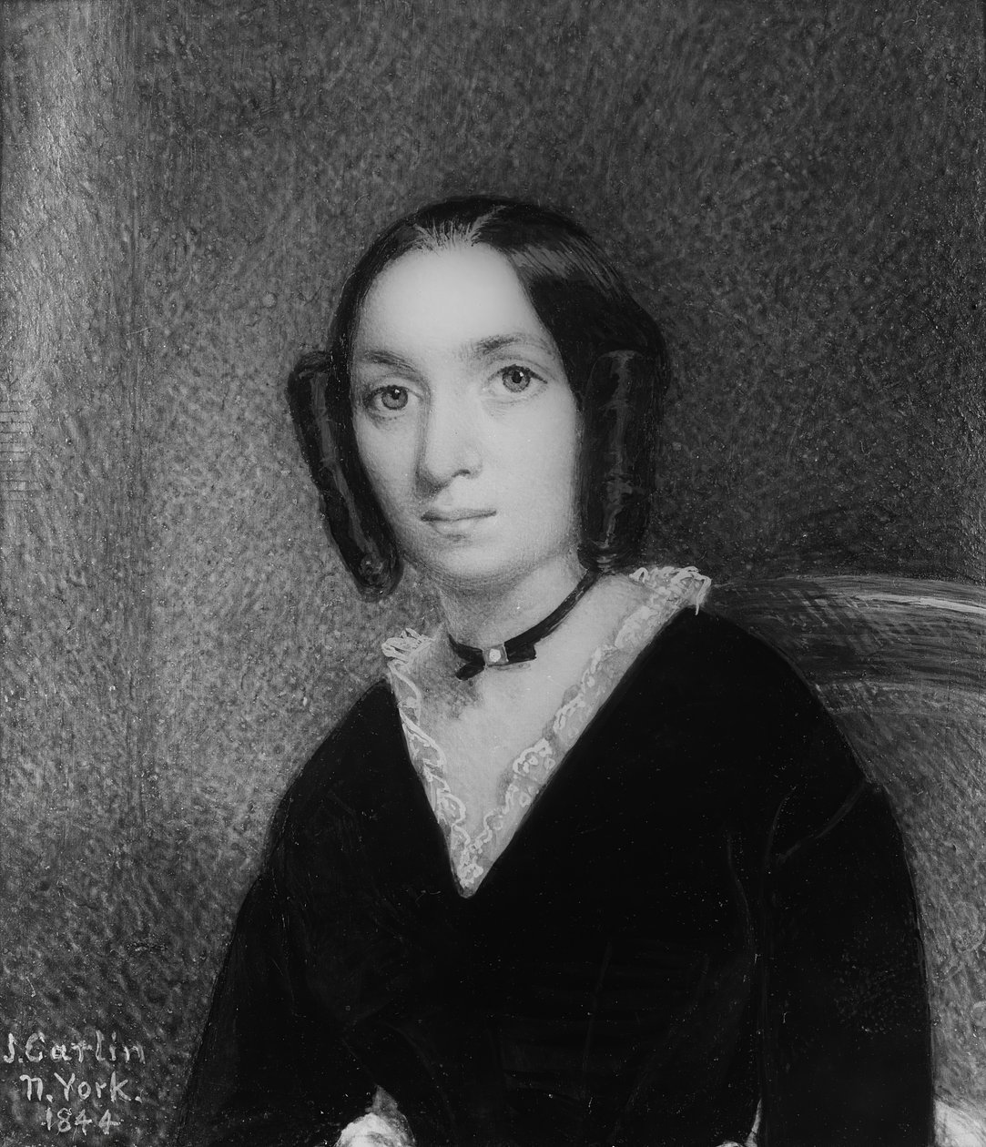 夫人的画像，1844年。 作者 约翰·卡林