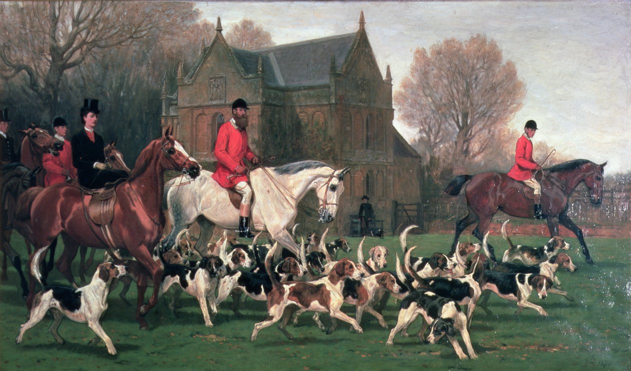 Countess Spencer对猎人金翅雀和约翰Poyntz，第五个Earl Spencer on Misrule，与Pytchley Hunt 作者 约翰·查尔顿