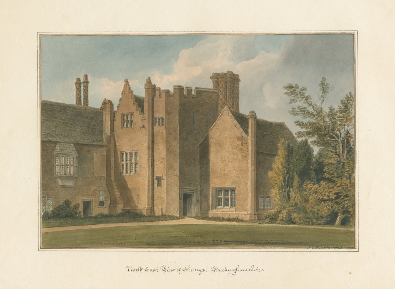 白金汉郡-Chenies Hall，1823年 作者 约翰·切塞尔·巴克勒