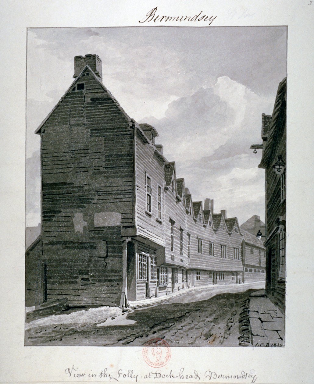 Dockhead Folly, Bermondsey, 伦敦, 1820年 作者 约翰·切塞尔·巴克勒