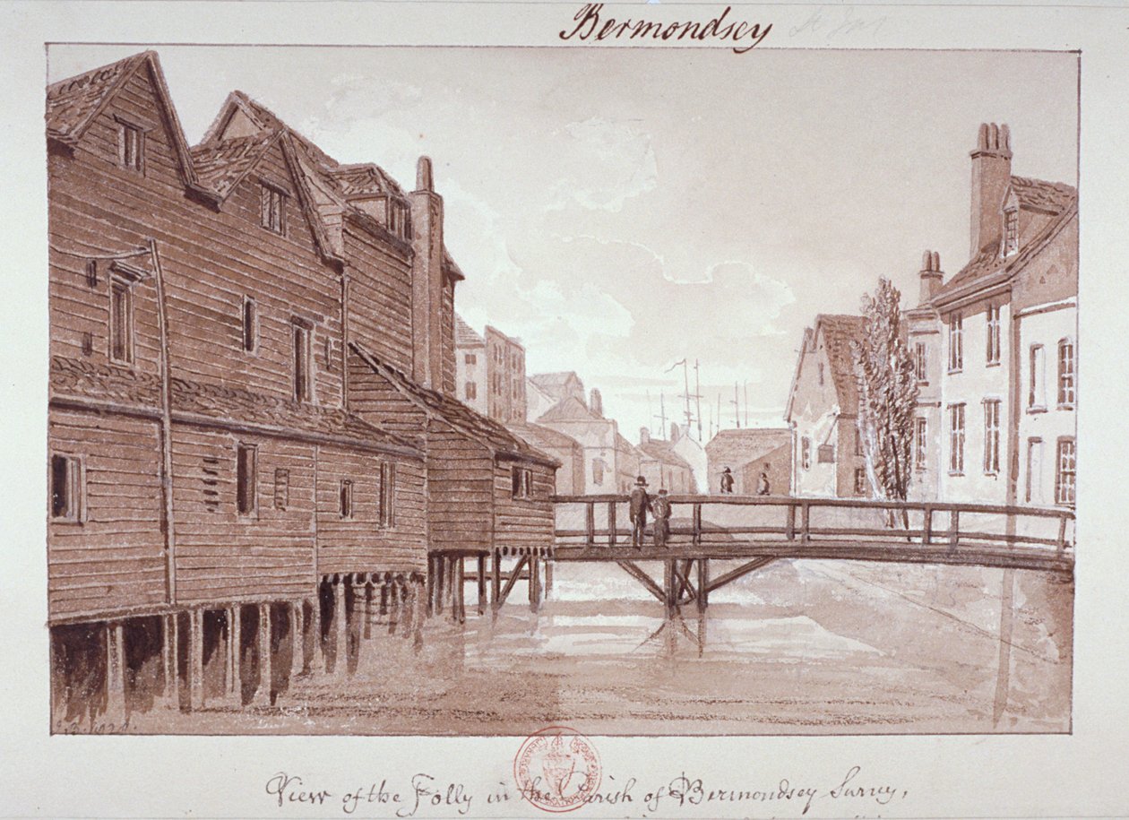 Dockhead Folly, Bermondsey, 伦敦, 1828年 作者 约翰·切塞尔·巴克勒