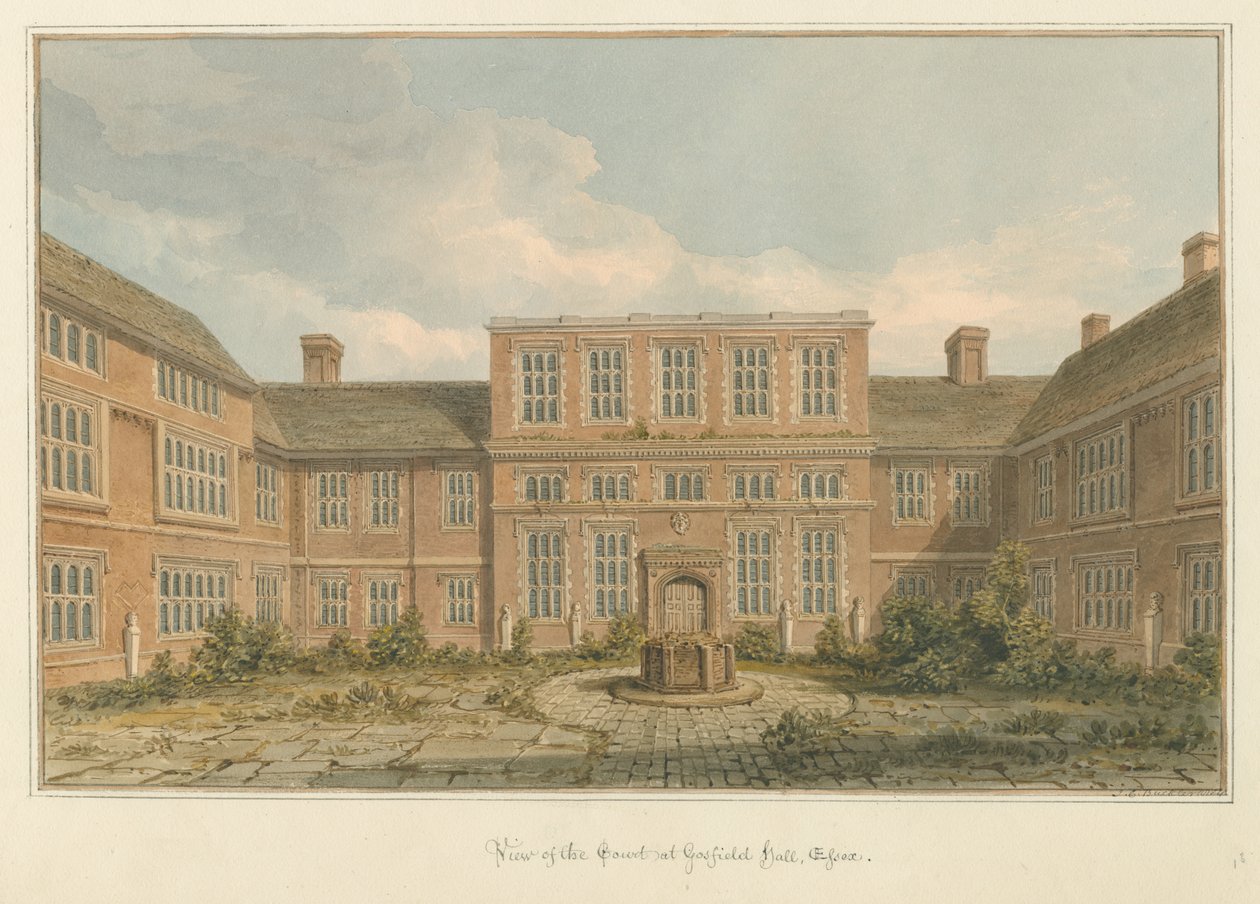埃塞克斯（Essex）-戈斯菲尔德音乐厅（Gosfield Hall）-法院 作者 约翰·切塞尔·巴克勒