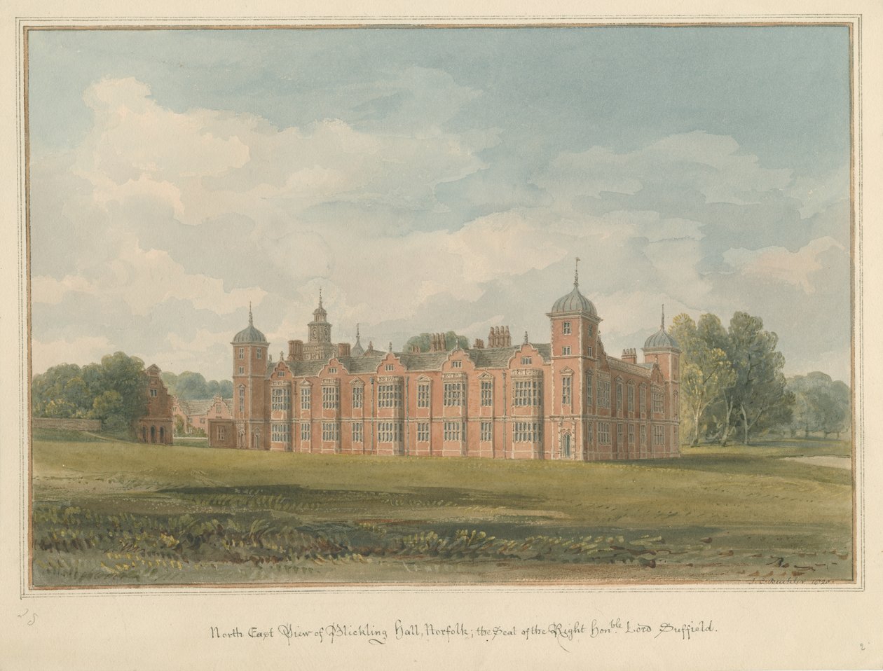 诺福克（Norfolk）-Blickling Hall，1820年 作者 约翰·切塞尔·巴克勒