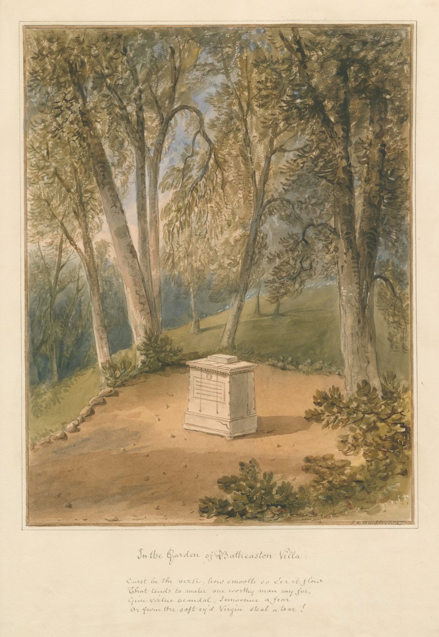 萨默塞特郡-Batheaston别墅花园，1827年 作者 约翰·切塞尔·巴克勒