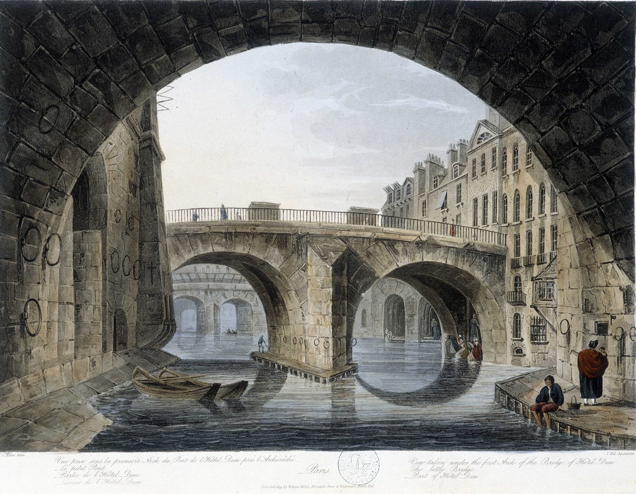 Paris, the Peer Pont - dess. de Mats, circa 1810, city of Paris. 作者 约翰·克劳德·纳特斯
