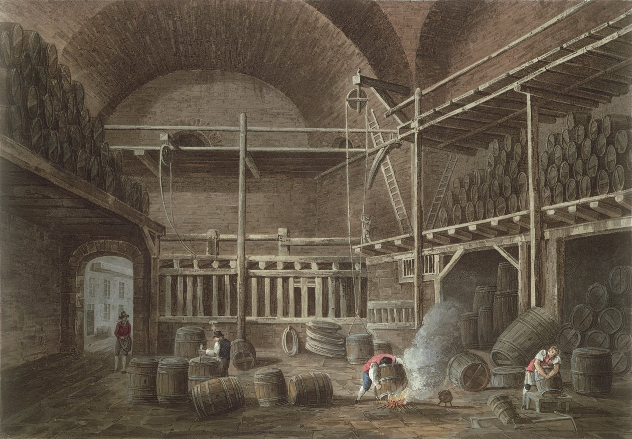 1809年克鲁尼酒店的朱利安浴场（aquatint） 作者 约翰·克劳德·纳特斯
