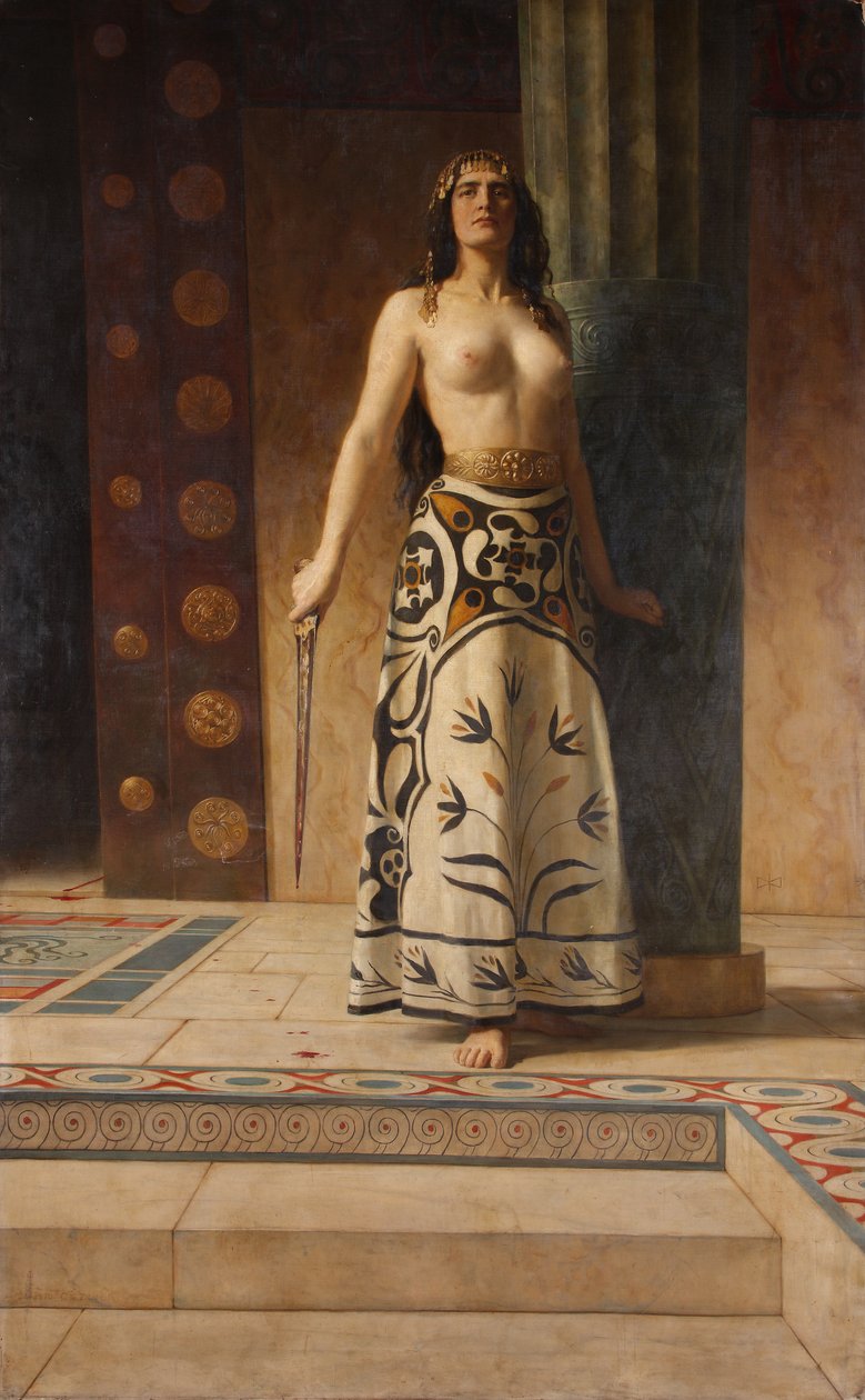 克莱特涅斯特拉》，约 1914 年（布面油画） 作者 约翰·科利尔